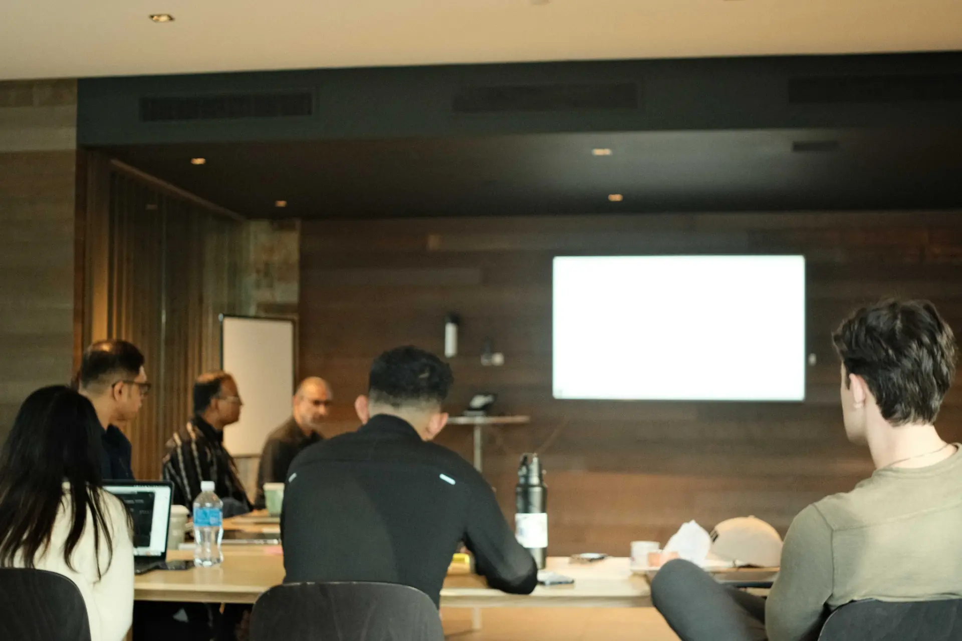 The team in a working session during the offsite